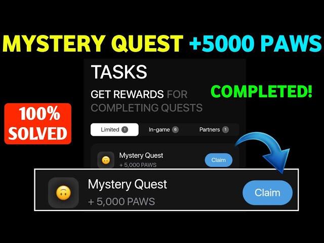 Paws New Task Mystery Quest Part 1