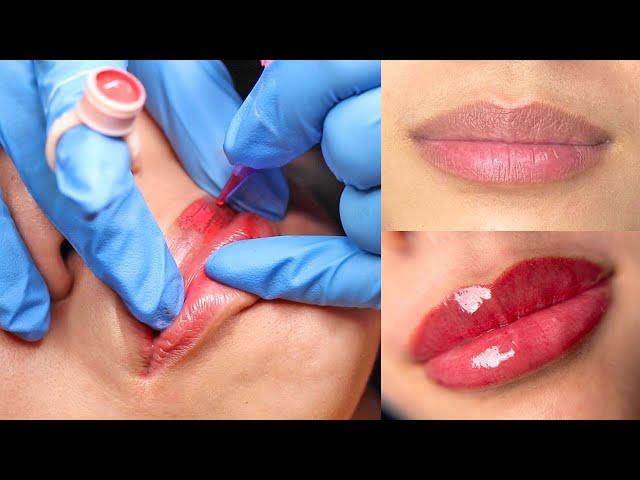 Getting A Lip Blush Tattoo - Full Process & Healed Results 