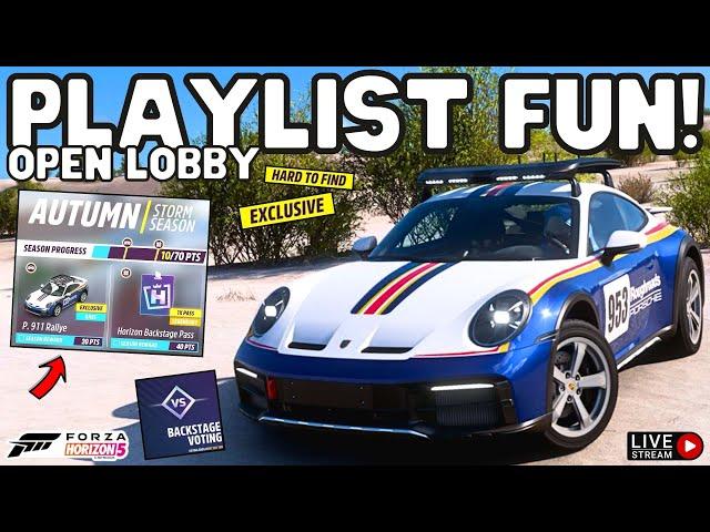 Forza Horizon 5-Festival playlist completion-PORSCHE RALLE unlock-Horizon Track Day-Backstage vote!