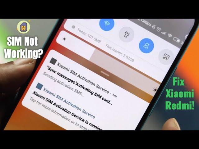 How To Fix SIM Card Not Activated In Xiaomi Redmi | 100% working