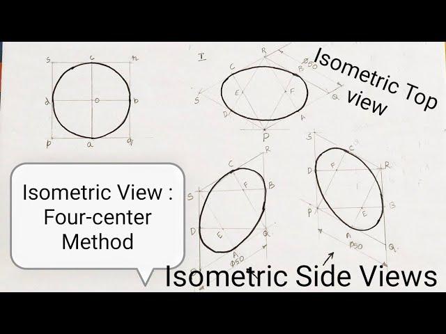 Isometric View Of a Circular Plane//Engg. Drawing //Engg. Graphics