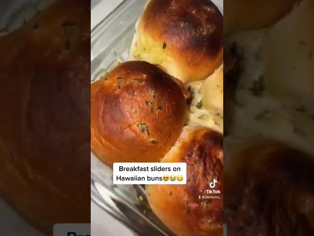 Breakfast sliders part 4  #trending #youtubeshorts #youtubefood yes I forgot them in the oven