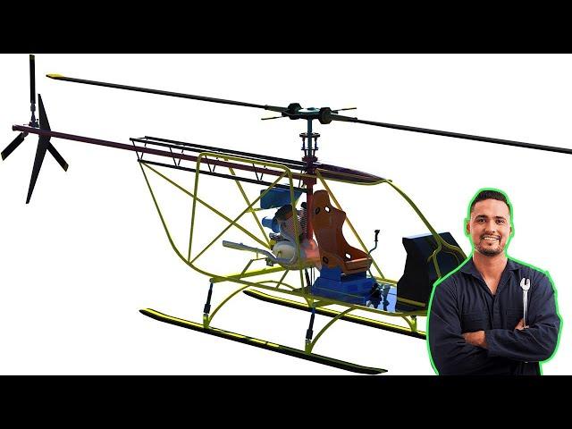 How to make a Home Made Helicopter from scrapped metals   Start to End in just 14 minutes