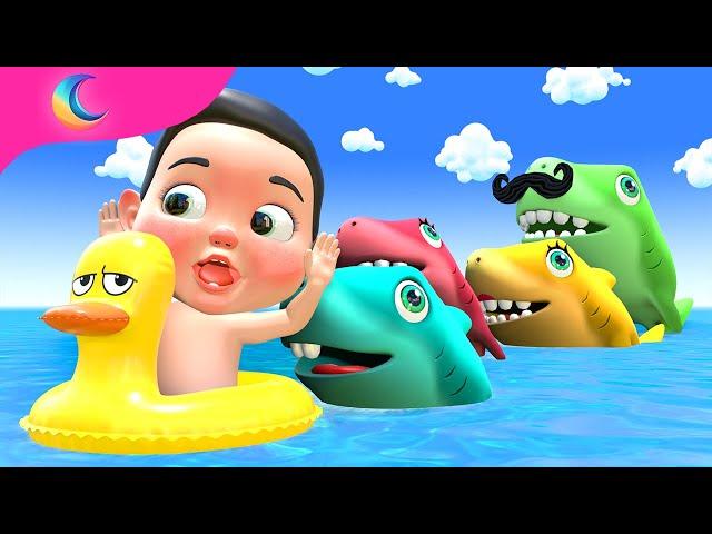 Baby Shark Dance | Colorful Shark Song | BluLoo Nursery Rhymes & Kids Songs