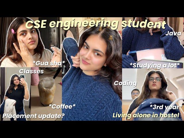 Day in my life in ENGINEERING college(CSE study vlog) | studying, placement update?!, class