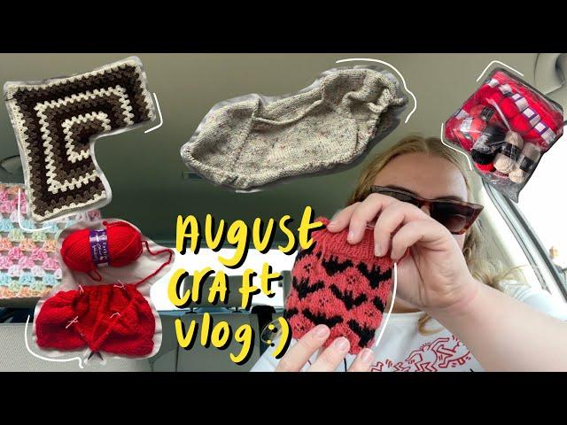 august craft vlog | socks, sweaters, new yarn and yapping