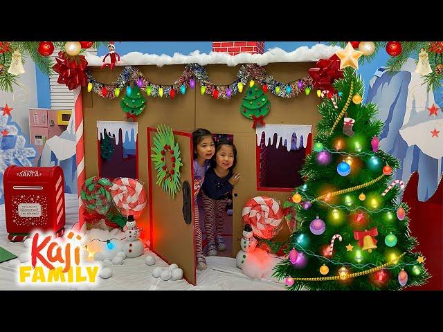 Emma and Kate Visit North Pole Box Fort!!