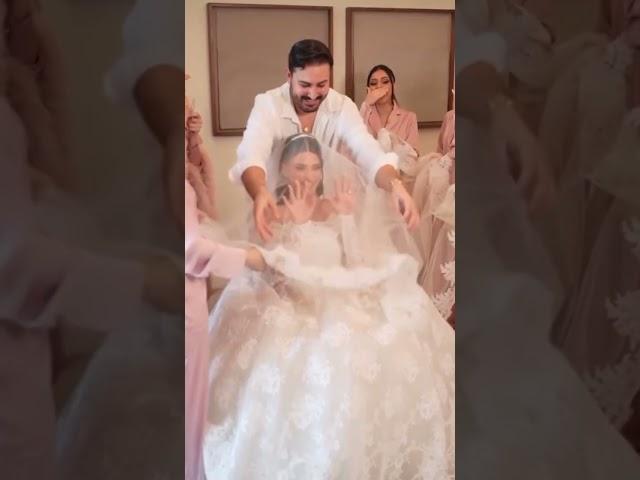 ردة فعل نارين وعائلتها لما لبست فستان الابيض 