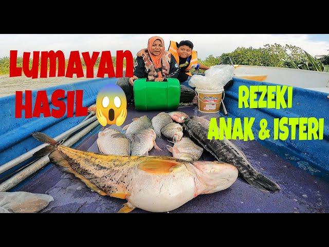 Happy SUNGGUH IBU & ANAK INI‼️HASIL LUMAYAN ⁉️Ikan Tapah.. Tenggalan.. Kelabau Langgar Jaring ‼️