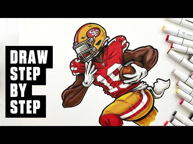 How to Draw a Football Player (Step by Step Tutorial)