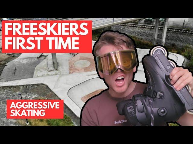 Freeskier turns Aggressive inline Skater  - First Day