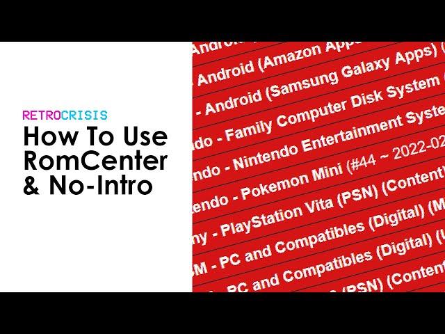 Organize your ROM Library: RomCenter & No-Intro Guide