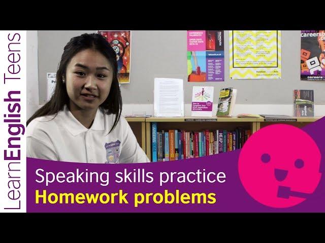 Speaking skills practice: Homework problems (Beginner A1)