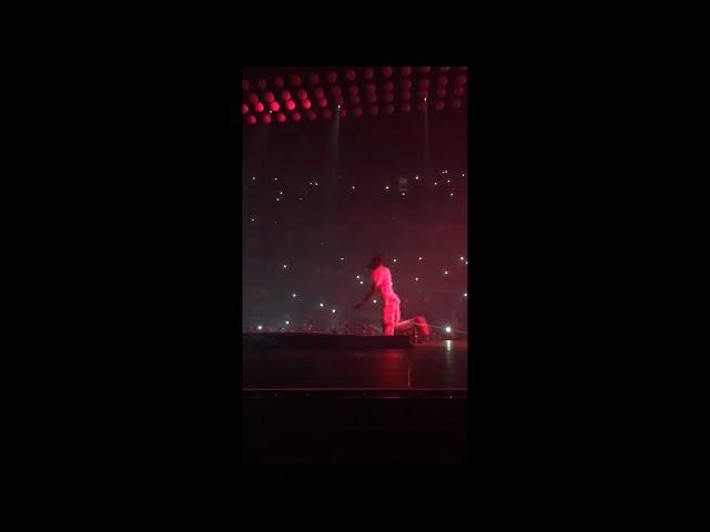 ライブ中に勢いよく穴に落ちてしまったTravis Scott