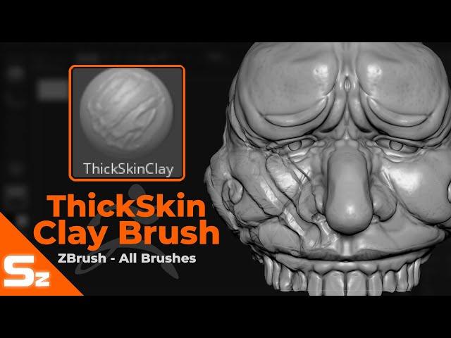 ThickSkin Clay Brush: ZBrush All Brushes