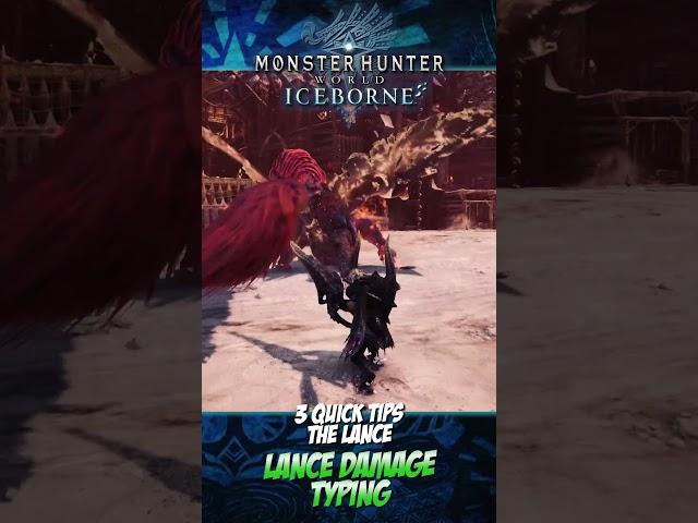 THE LANCE : 3 QUICK TIPS : MONSTER HUNTER WORLD ICEBORNE #shorts #fyp