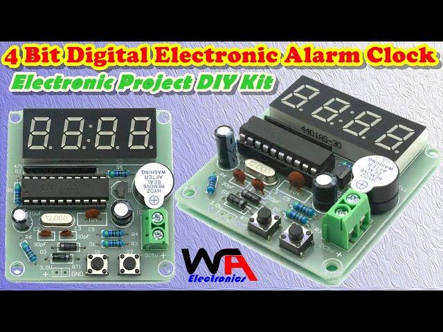 4 Bit Digital Clock Electronic Alarm Clock Project Diy Kit | Diy Simple & Easy Electronics Projects