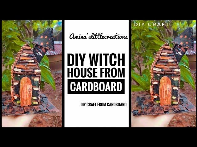 Diy witch house from cardboard ||best out of waste from cardboard || easy cardboard house||