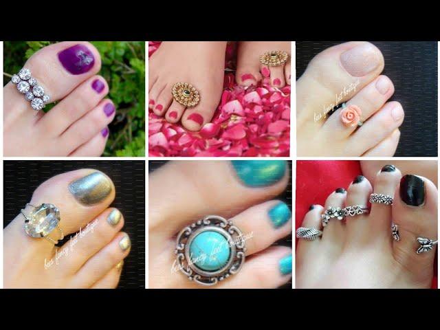 Latest silver toe ring designs/Daily wear silver toe rings for women/feet rings/feet jewelry designs