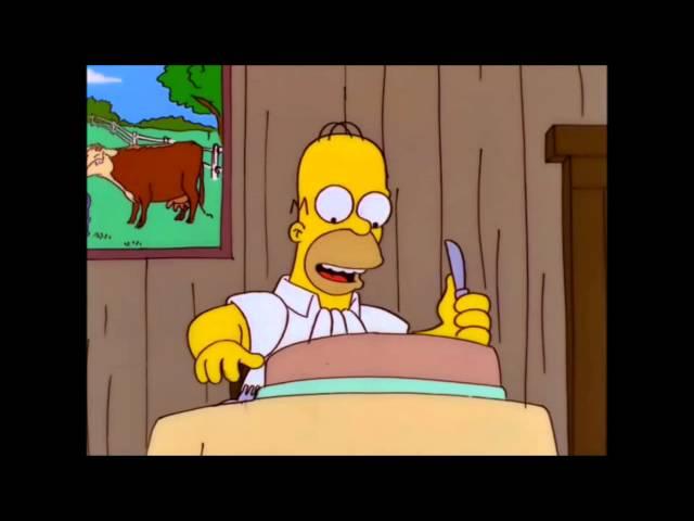 The Simpsons - Steak eating contest