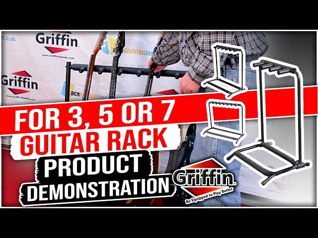 Griffin Guitar Rack Stand Three, Five and Seven Version Product Review and Demonstration