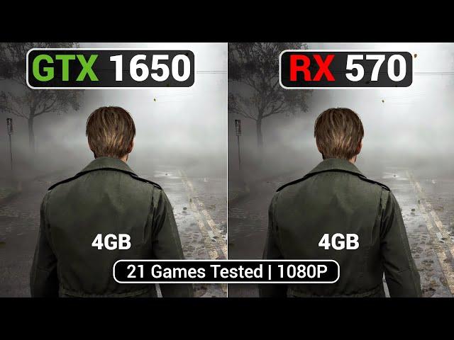 Nvidia GTX 1650 vs AMD RX 570 4GB  | 21 Games Tested