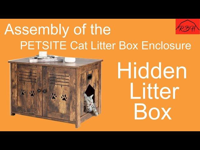 Assembly of the Petsite Hidden Litter Box Enclosure from Amazon.