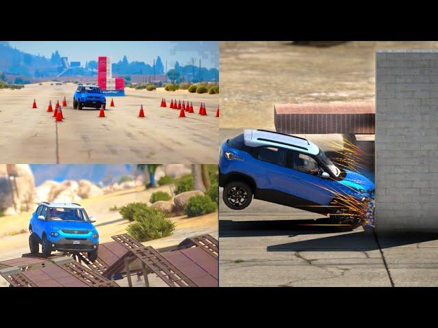 GTANCAP || TATA PUNCH CRASH TEST || SUSPENSION TEST || STABILITY TEST