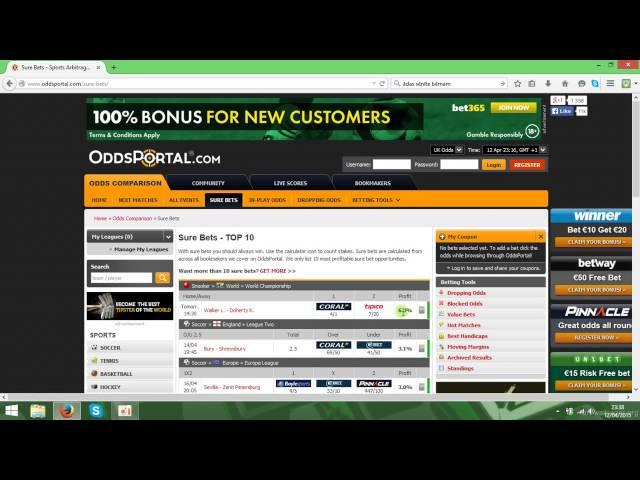 Sure bets strategy to win bookmakers every time!!!