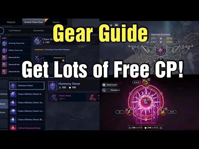 Black Desert Mobile Gear Guide: How To Get Lots of Free CP ?!