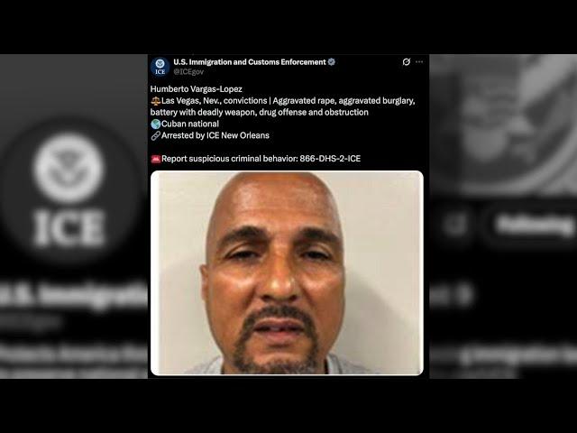 LVMPD-ICE partnership + arrest of Cuban national with criminal convictions in Las Vegas