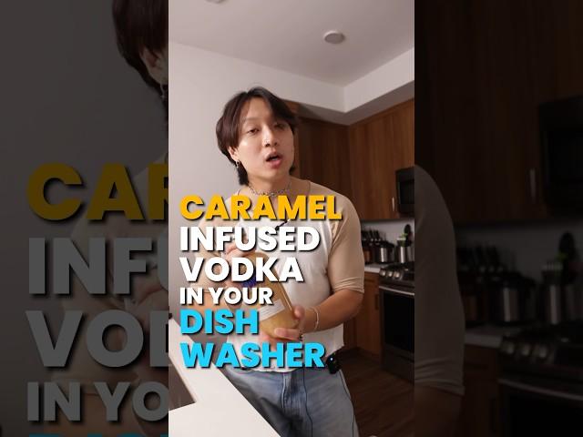 Making Caramel Vodka In a DISHWASHER!? #cocktails #bartender #bartending #mixology #barchemistry