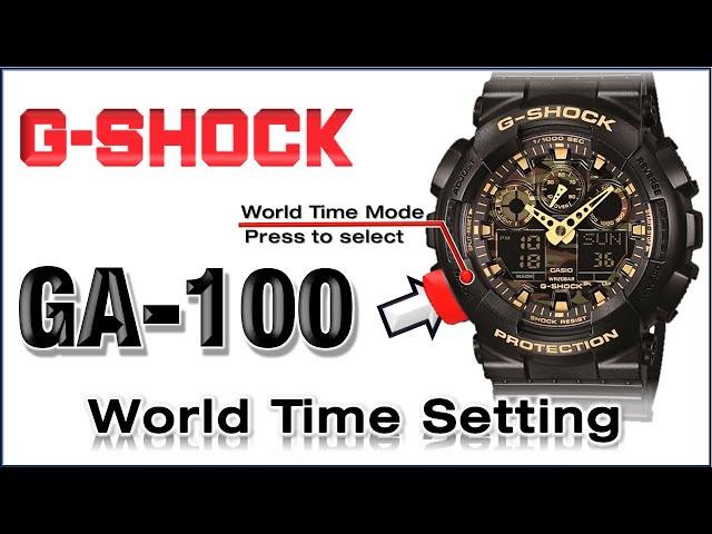 GA-100 G-Shock Module 5081 How to change World time and enable DST - Easy Tutorial