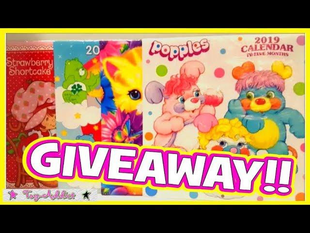 Dollar Store Vintage Style 80s Calendars Lisa Frank Strawberry Shortcake Care Bears Popples