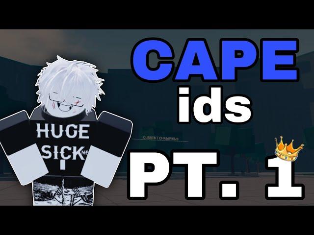 COOL CAPE IDS TO USE!! PT. 1 | Roblox The Strongest Battlegrounds