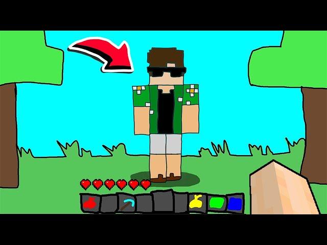 Minecraft dar Textura este DESENATA !