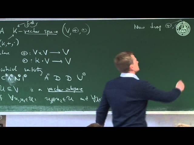 Tensor space theory I: over a field - Lec 08 - Frederic P Schuller