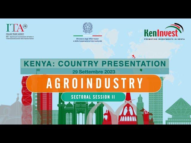 Kenya Country Presentation | AGRIBUSINESS Session - Sept 2023