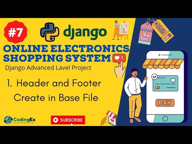 Create Header And Footer In Base File |  Python Django Project | Python Django Tutorial | In Hindi