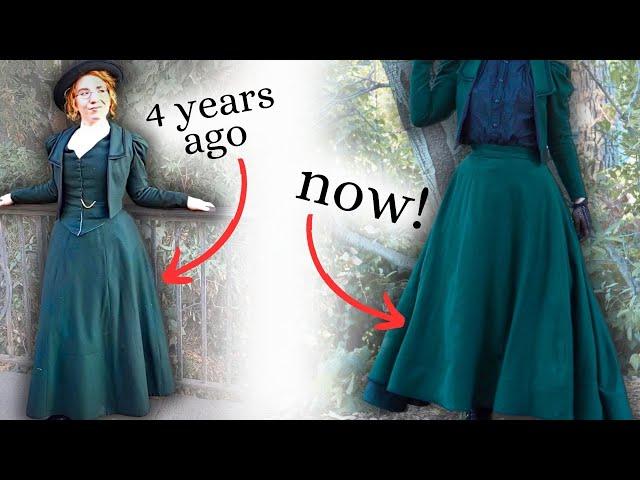 RE- making an 1890s walking skirt : A Victorian slow fashion sewing vlog