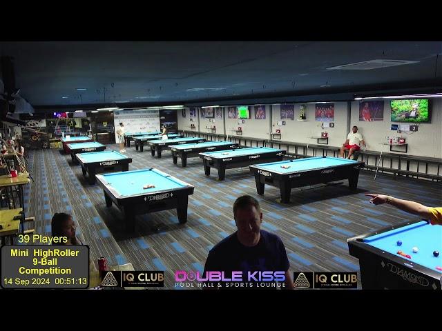 Double Kiss Pool Hall Pattaya 9 Ball Mini High Roller Pool Room View (14/9/24)