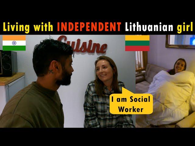 INDIAN Boy Living with INDEPENDENT Lithuanian SOCIAL WORKER