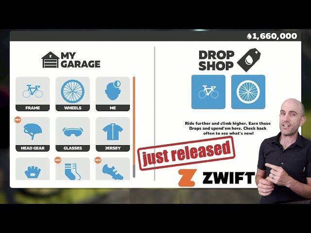 First Look of the new Zwift In-Game Shop // Drop Shop Details