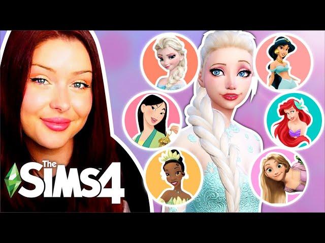 Creating Sims as Modern Disney Princesses in The Sims 4 // Sims 4 Disney CAS Challenge (CC)