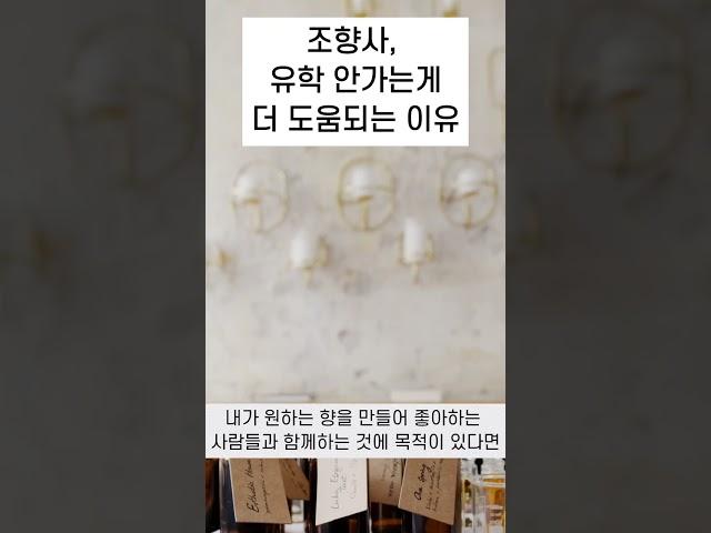 조향사에 관한 오해 : 프랑스, 일본 유학/화학과 나와야한다?/조향사자격증/후각 좋아야 한다?