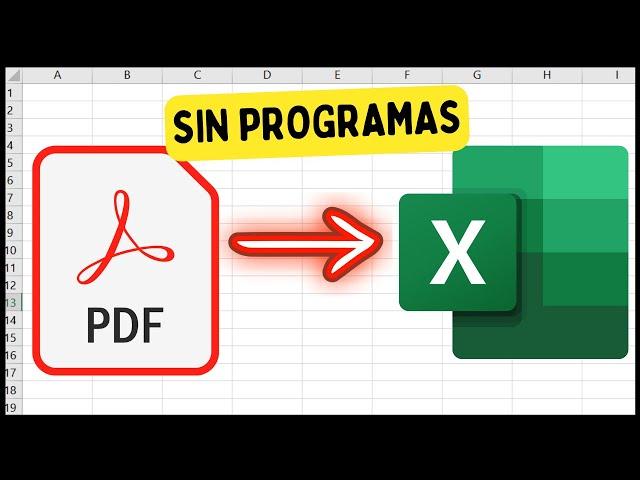  Convertir de PDF a EXCEL - GRATIS y SIN PROGRAMAS