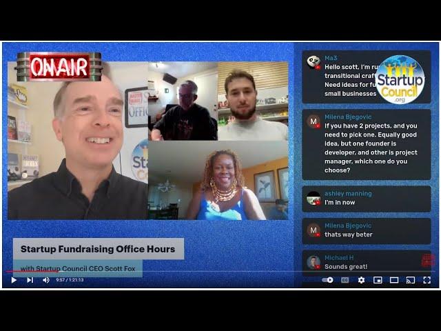 Free Startup Investor Q&A Office Hours with the Startup Council's Scott Fox