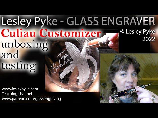 Glass engraving - Culiau Customizer drill unboxing and testing - watch till the end!