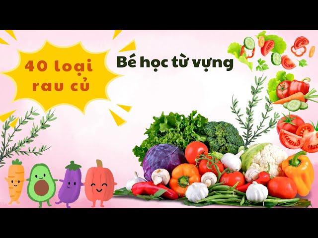 Rau Gì Đây | Bé Học 40 Loại Rau Củ | Song Ngữ Anh Việt | Dạy Trẻ Thông Minh Sớm