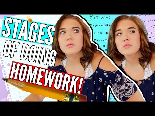 THE STAGES OF DOING HOMEWORK // #BACKTOSCHOOLWITHCIC | Cicily Boone